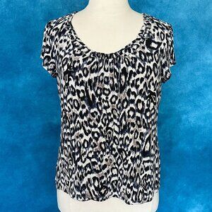 Chico's Animal Print Blouse, Size 3